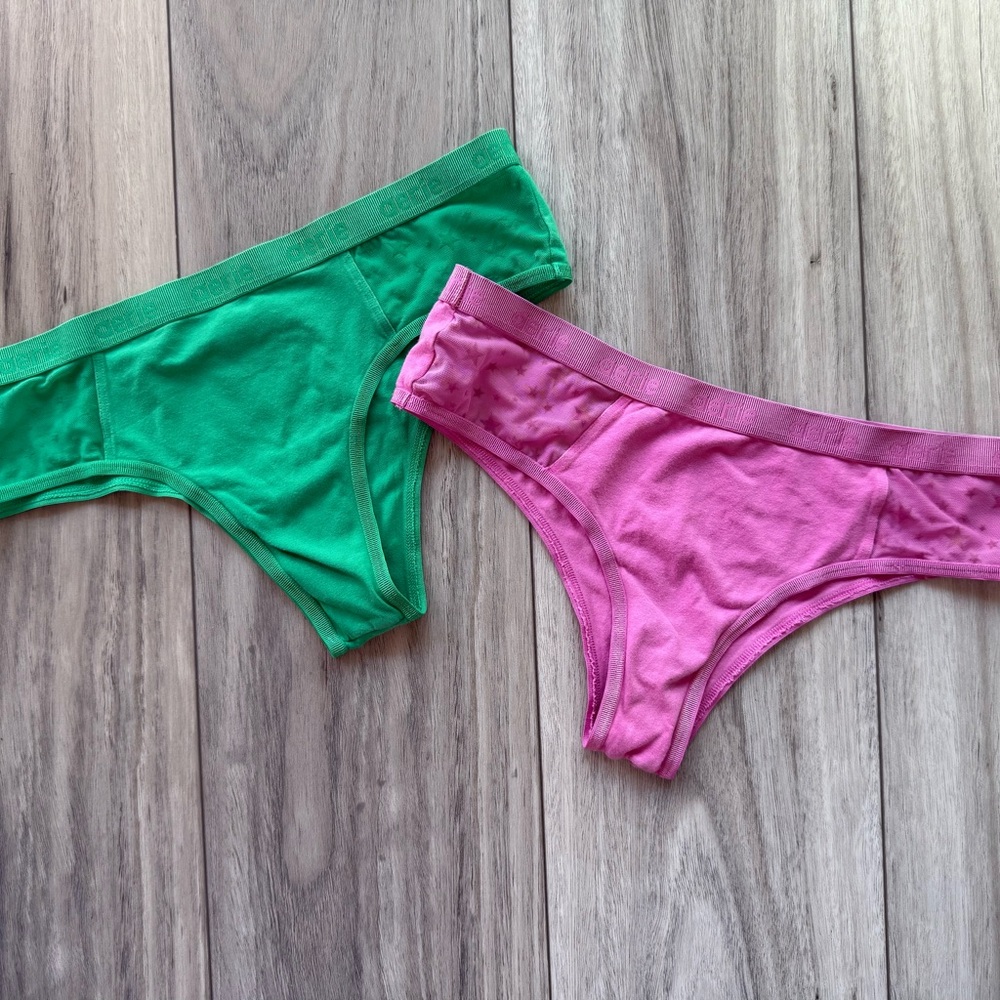 Aerie Women's Panties - Green and Pink